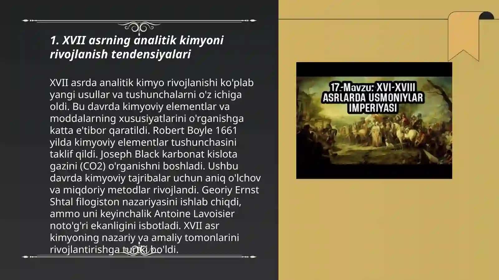 XVII-XX asrlarda analitik kimyoning rivoji 3