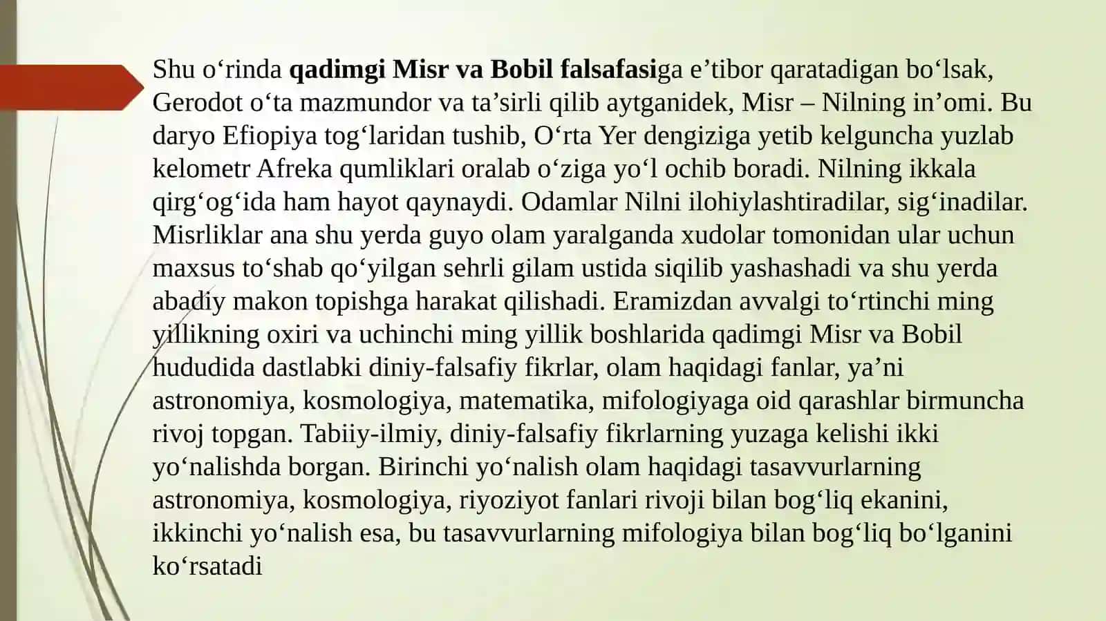 Fanlarning tasnifiga oid G’arb va Sharq mutafakkirlarining qarashlari. Sharq va G’arb falsafasining vudujga kelishi va rivojlanish tarixi 3