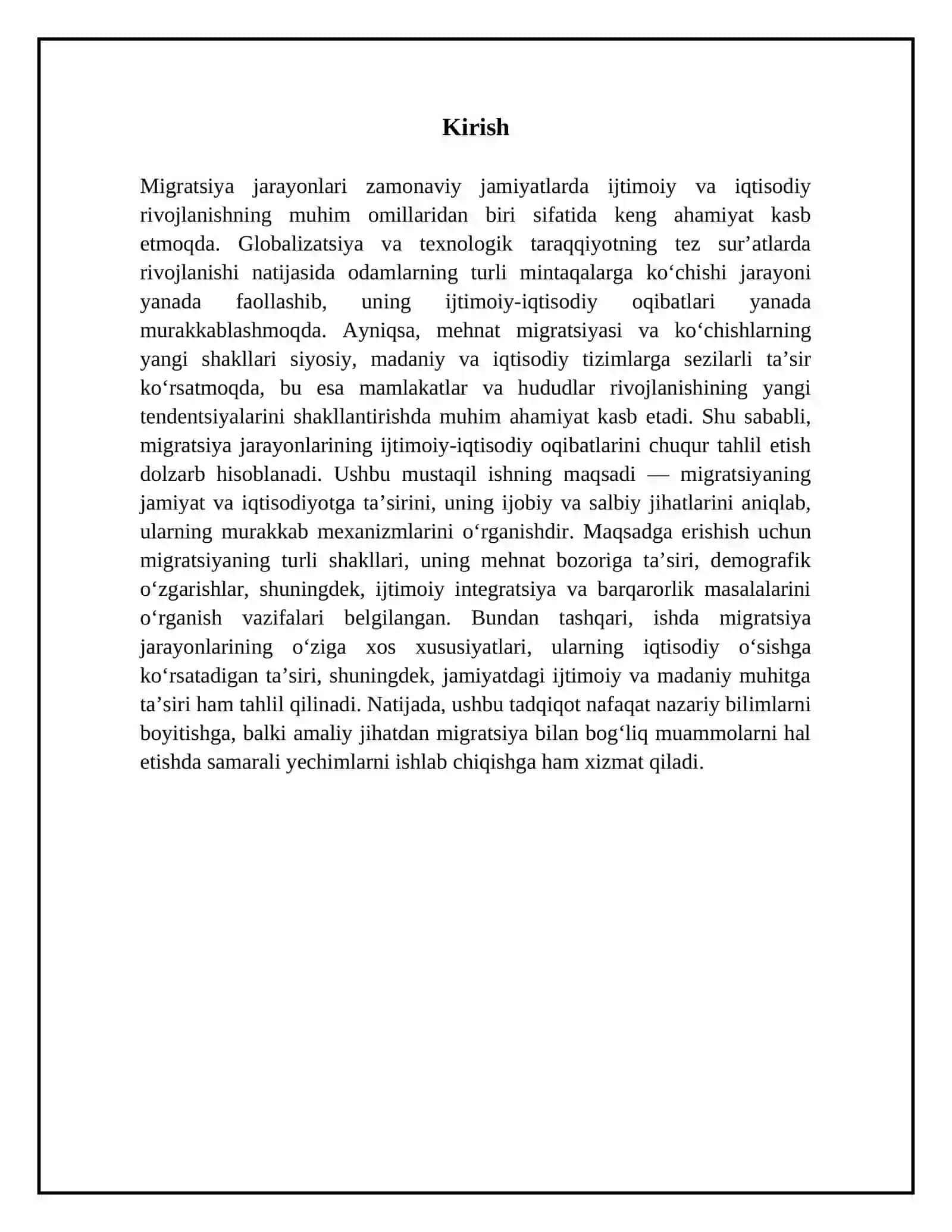 Migratsiya jarayonlarining ijtimoiy iqtisodiy oqibatlari 3