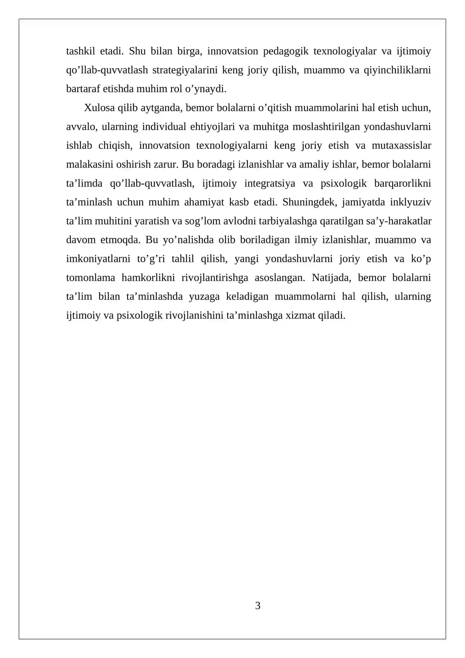 Bemor Bolalarni O’qitish Oldida Turgan Muammolarni Bartaraf Etish Yo’llari 3