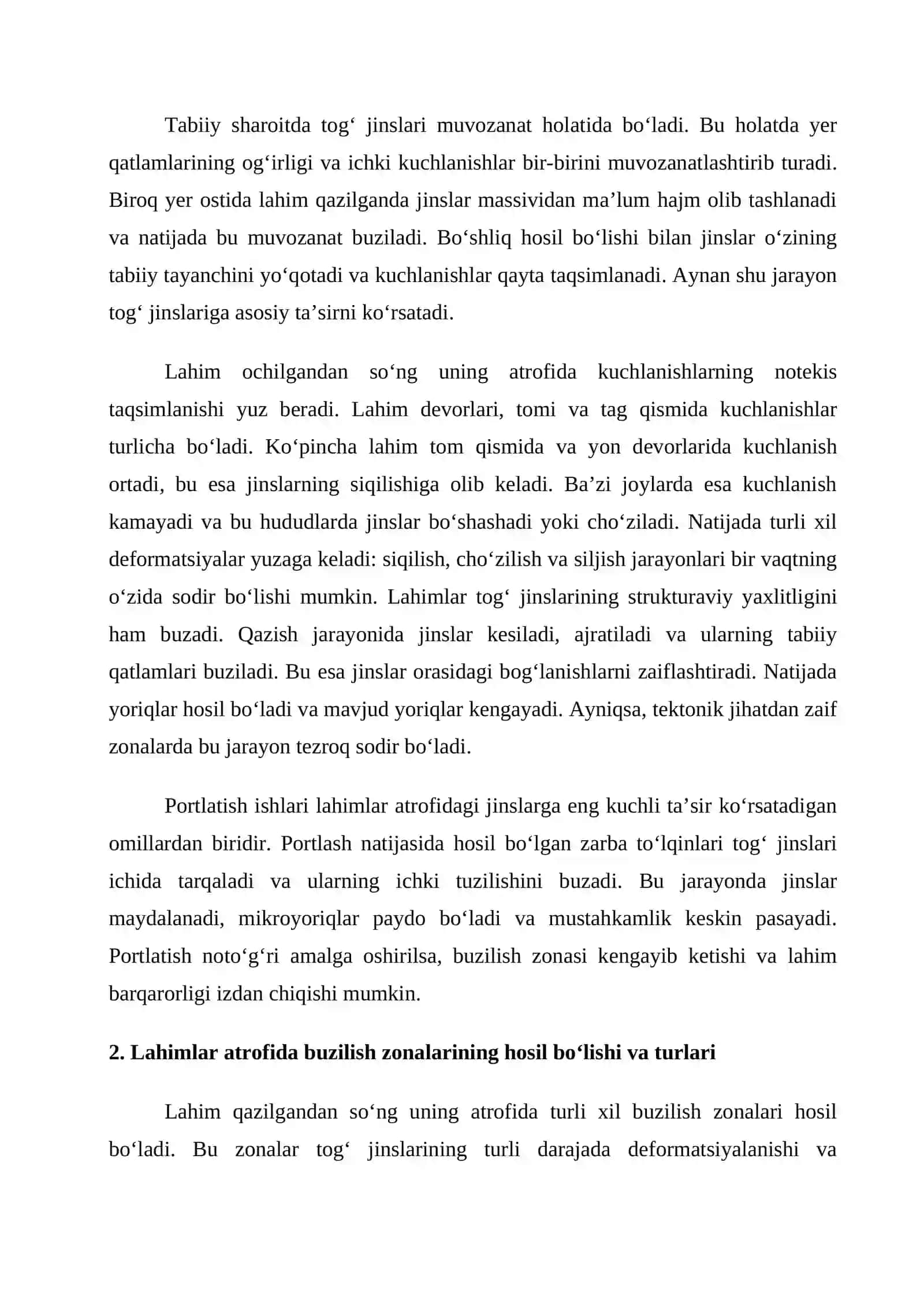 YER OSTI KON LAHIMLARI ATROFIDA TOG‘ JINSLARINING BUZILISH ZONASI 3