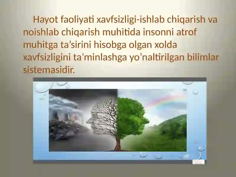 Kasbiy faoliyatda hayot faoliyati xavfsizligi fanining maqsad va vazifalari 3