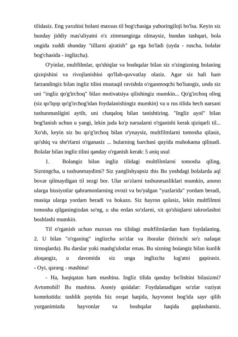 Ingliz tilida qo'shiq va raqs o'rgatish 3