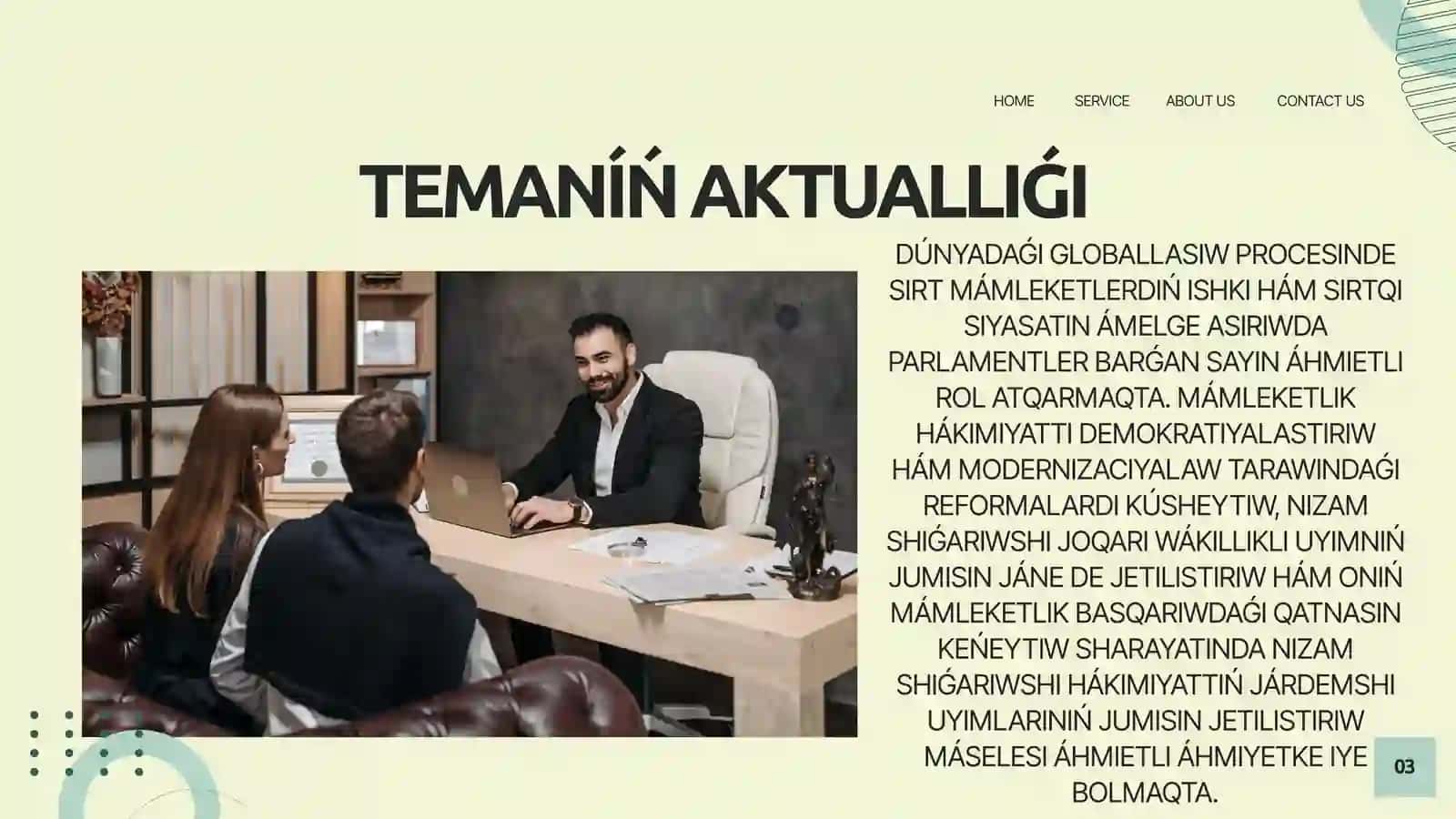 Oliy majlis nızam palatası spiker wakillikleri 3