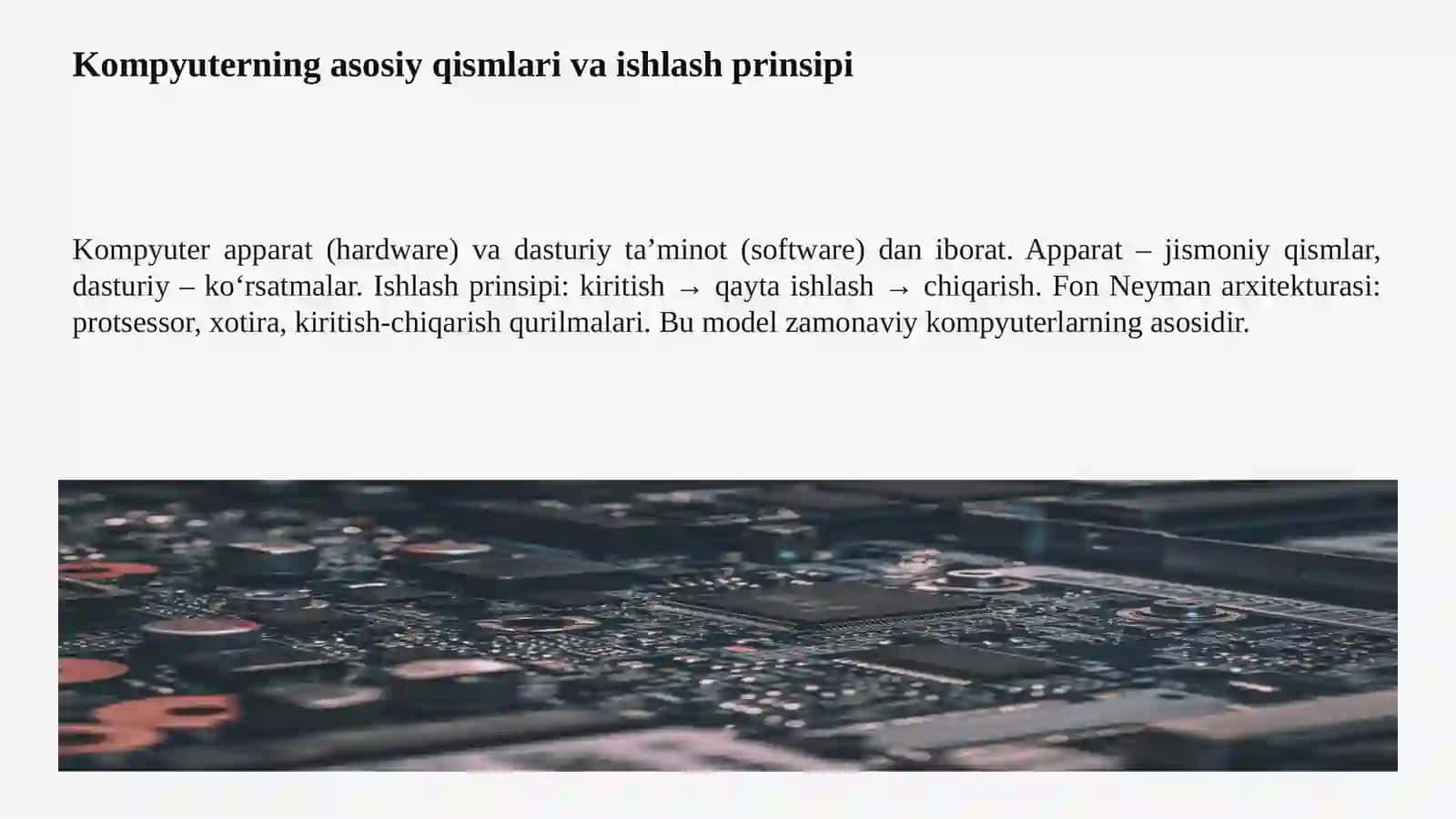 Kompyuterning Apparat va Dasturiy Ta’minoti 3