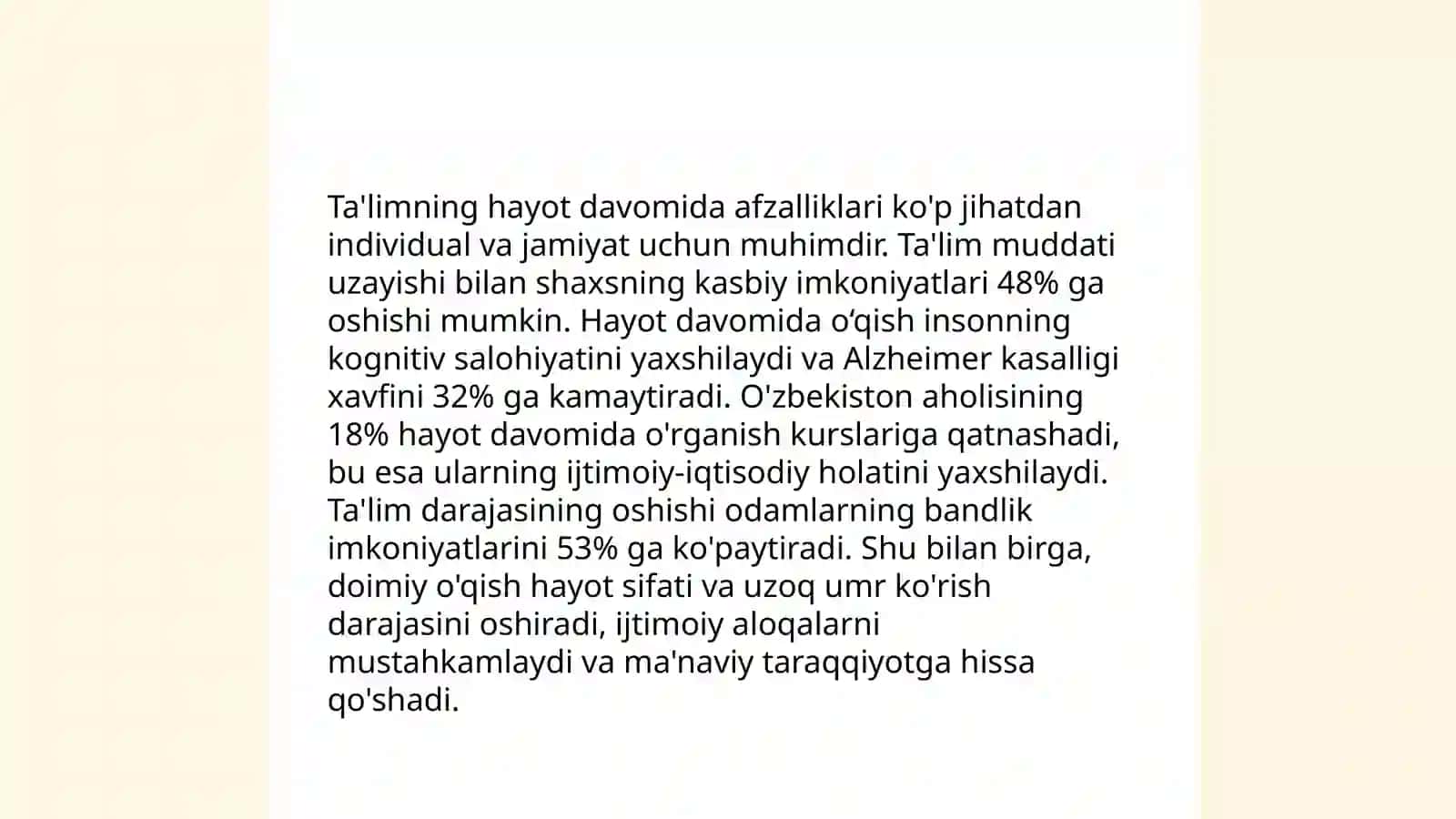 Uzliksiz ta'lim tendensiyalari va zamonaviy yondashuvlar 3
