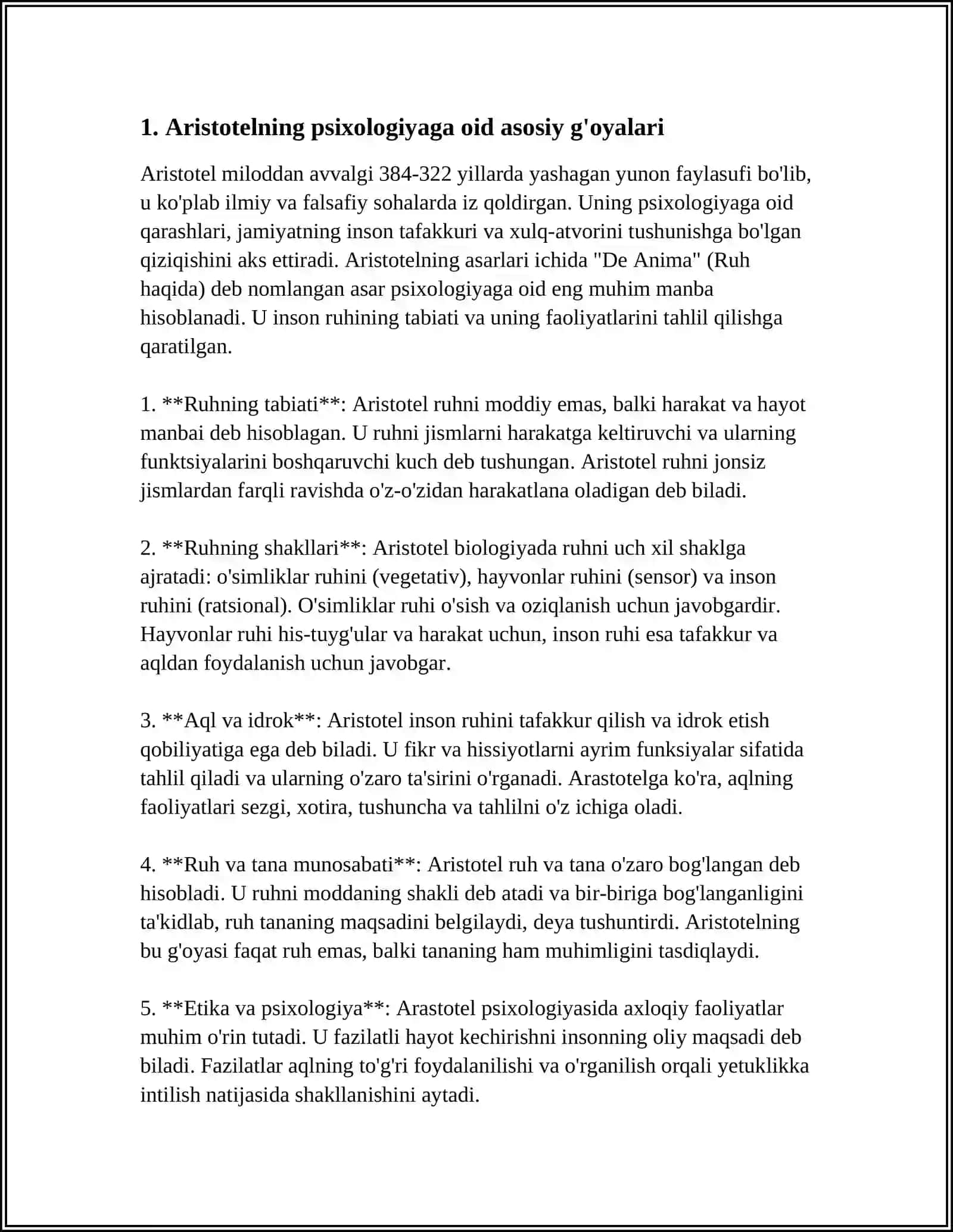 ARISTOTELNING PSIXOLOGIYA FANIGA DOIR QARASHLARI 3