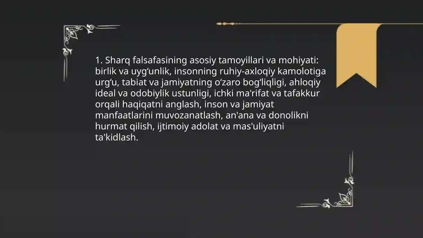 Sharq falsafasining mohiyati va ijtimoiy taraqqiyotidagi roli 3
