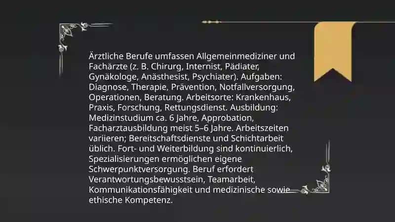 Ärztliche Berufe 3