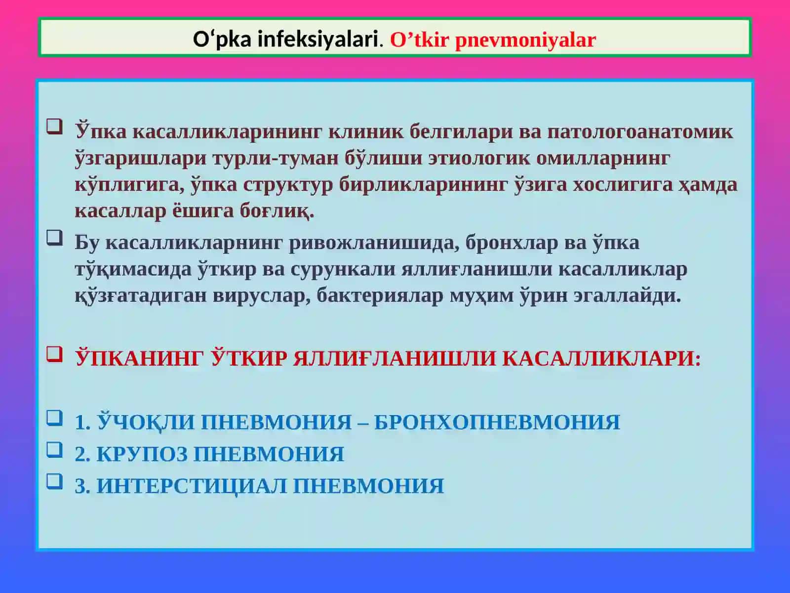 PATOLOGIK ANATOMIYA 2-Ma’ruza 3