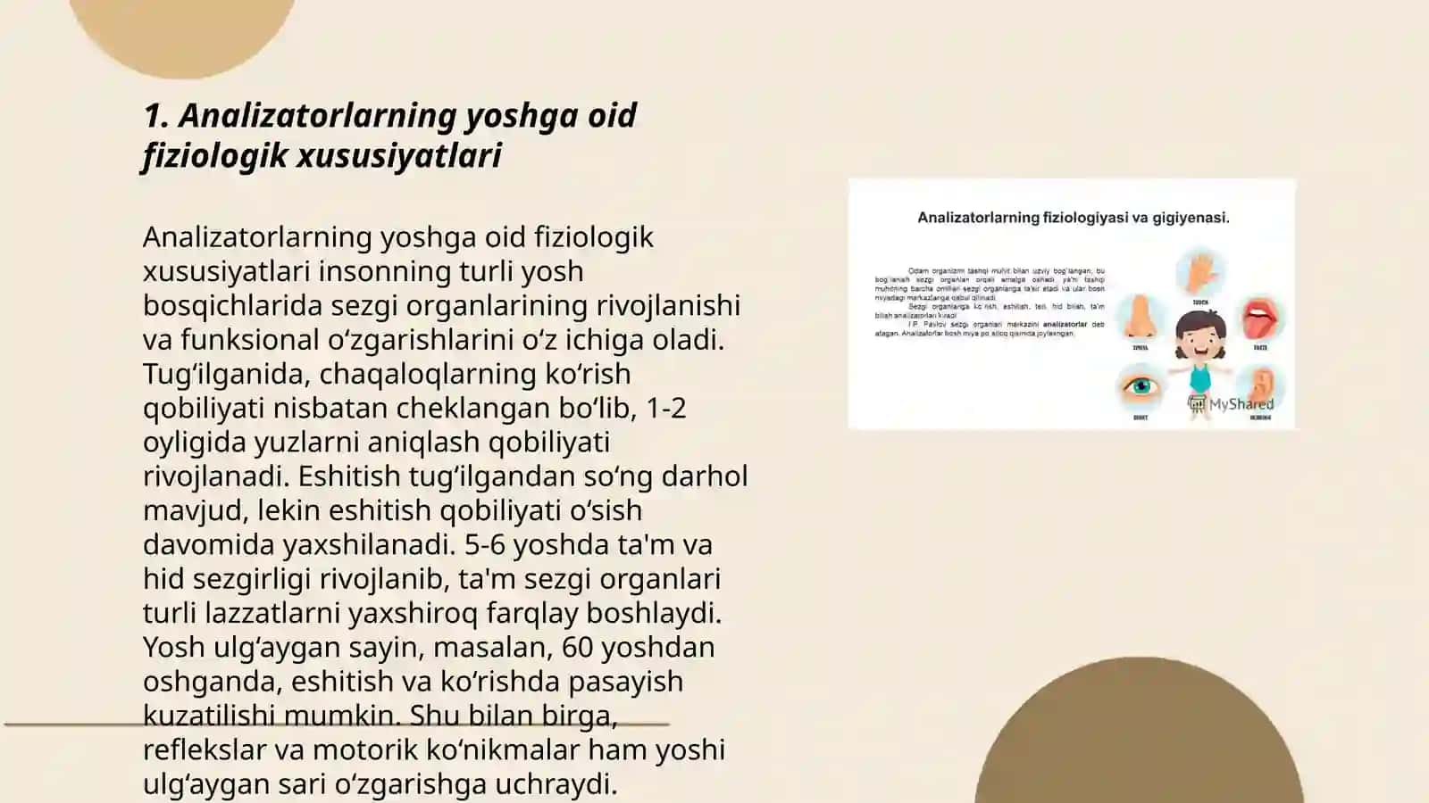 Analizatorlarning yoshga oid fiziologik xususiyatlari 3