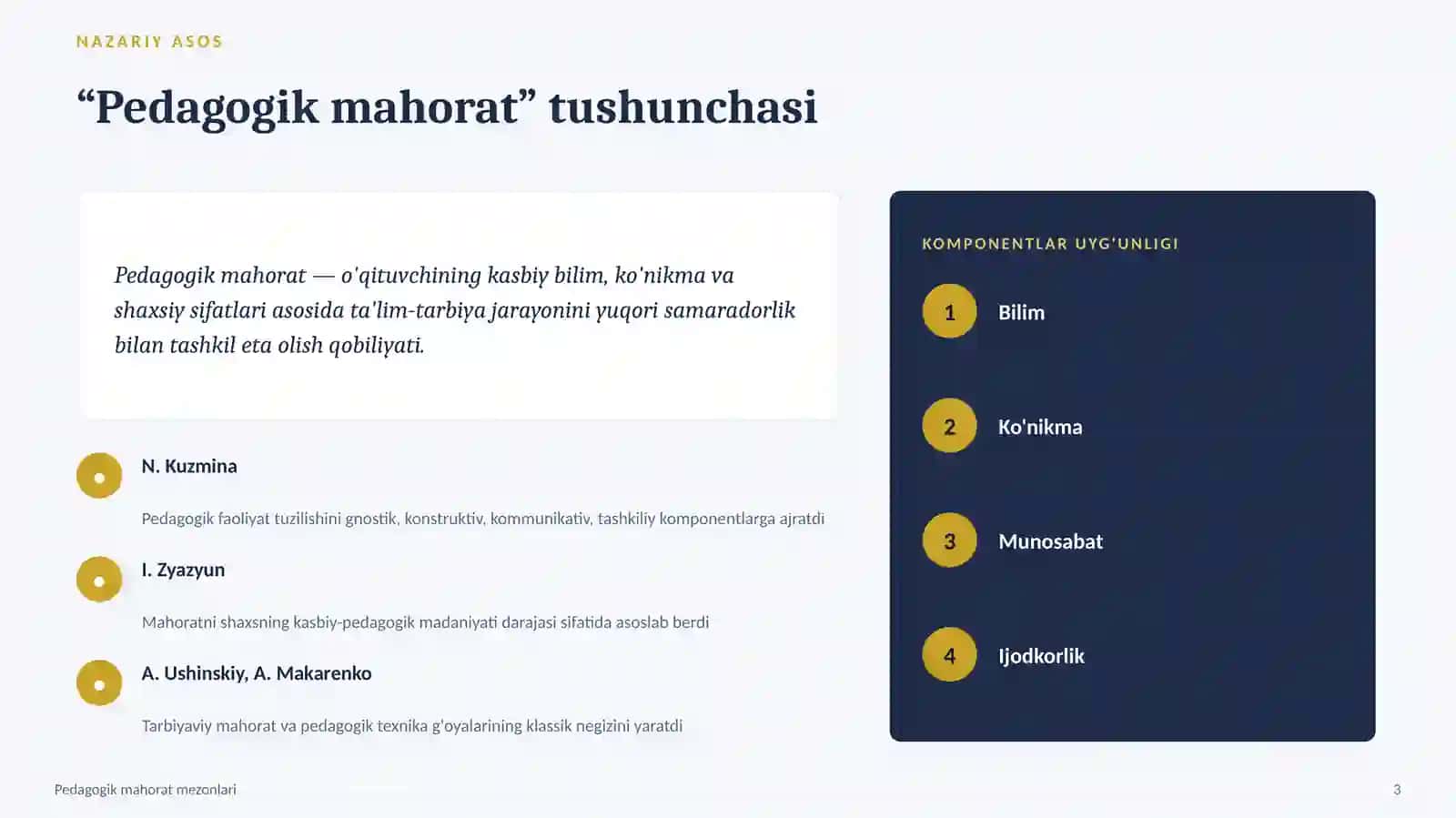 Pedagogik mahorat mezonlari 3