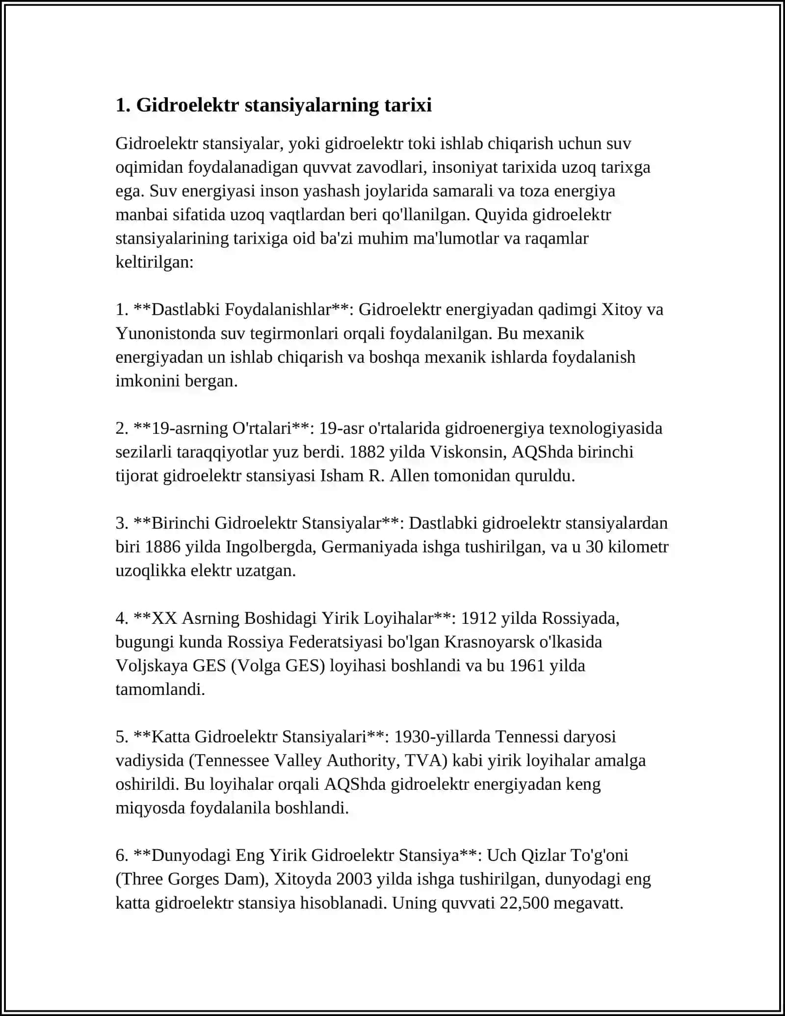 GIDROELEKTR STANSIYALAR 3