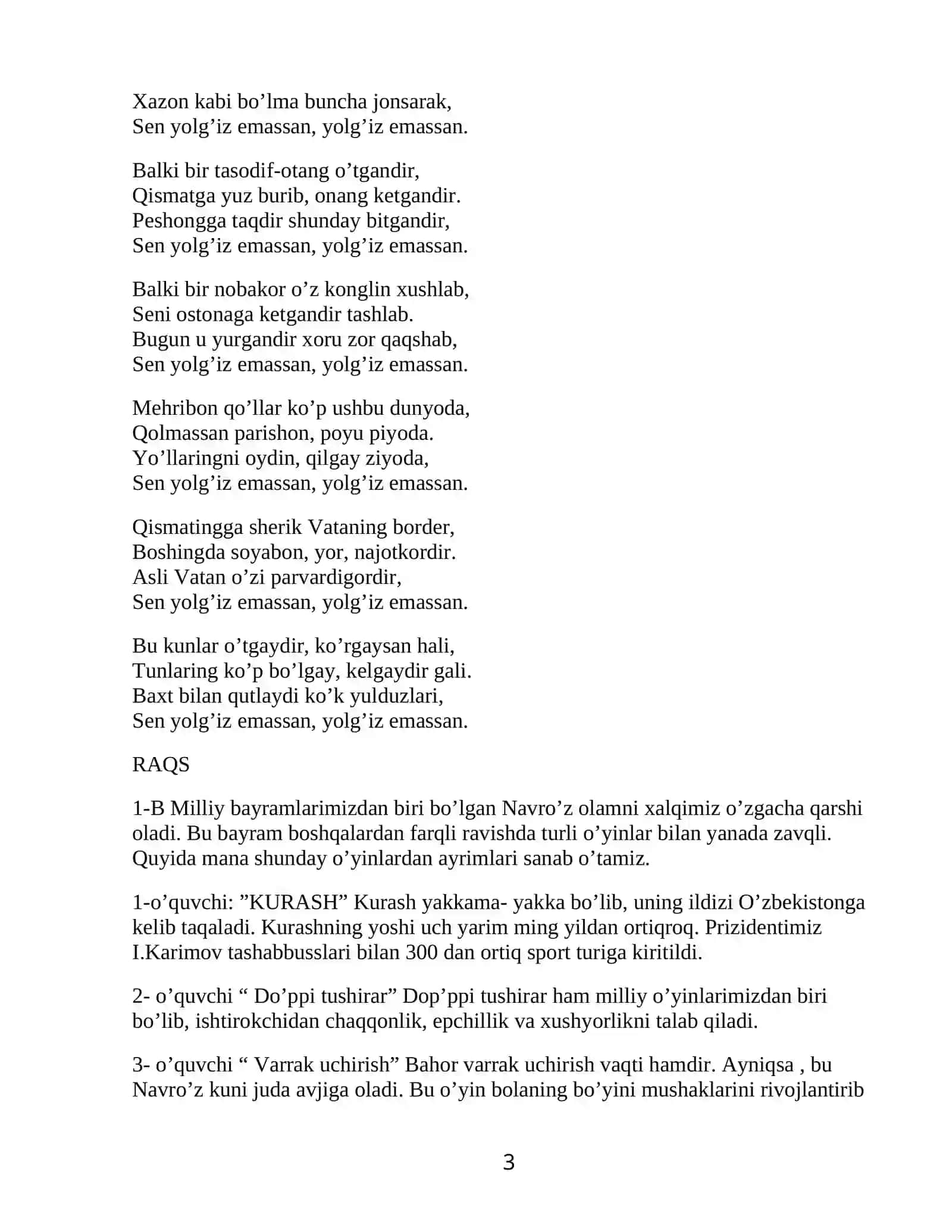 ASSALOM NAVRO`Z 3