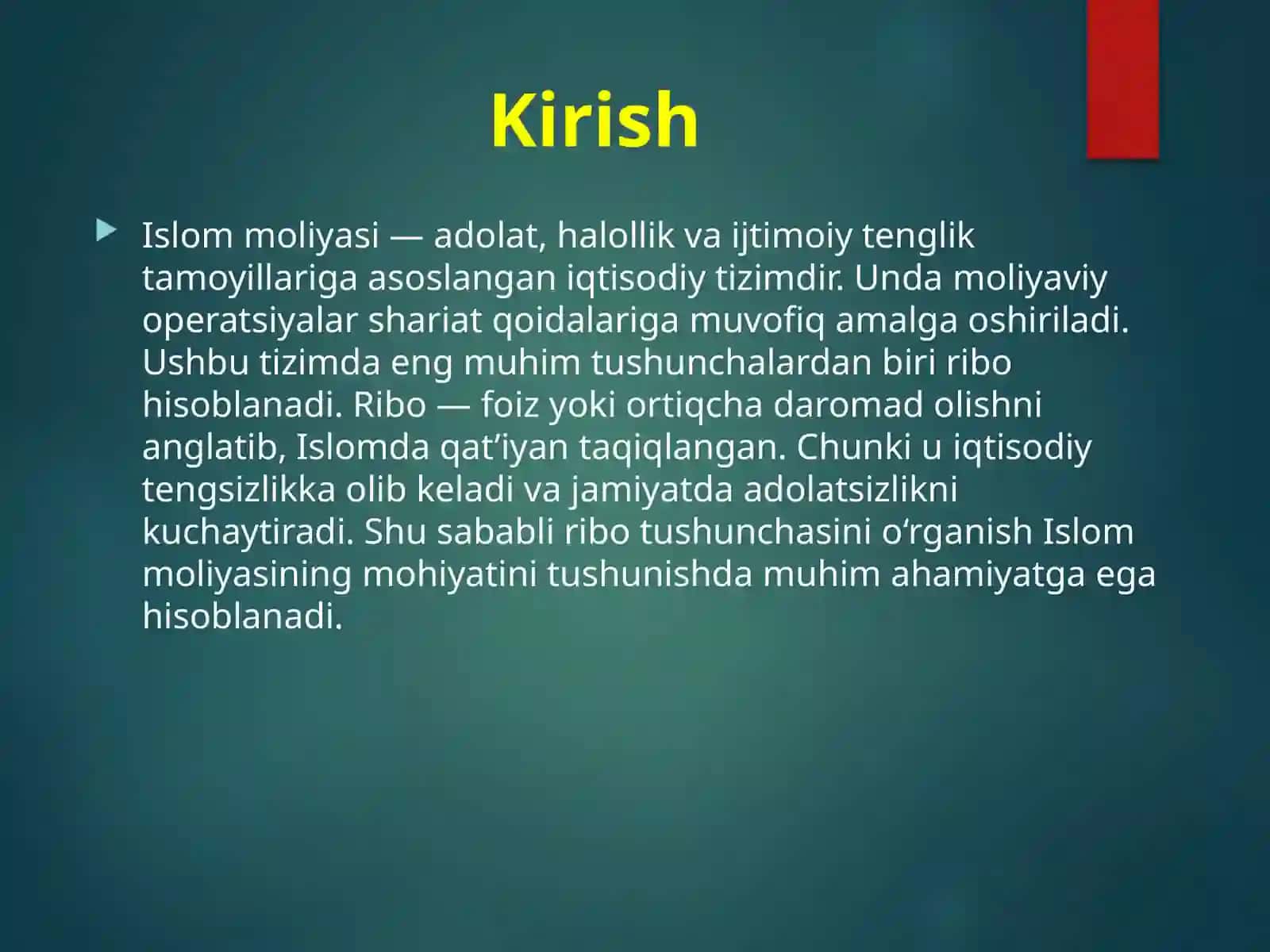 Islom moliyasida ribo tushunchasi 3