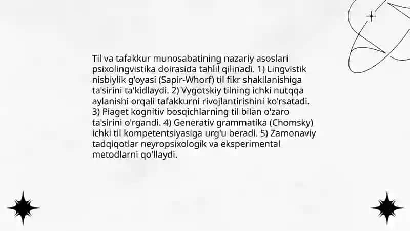 Psixolingvistika.Til va tafakkur birligini yorituvchi soha sifatida 3