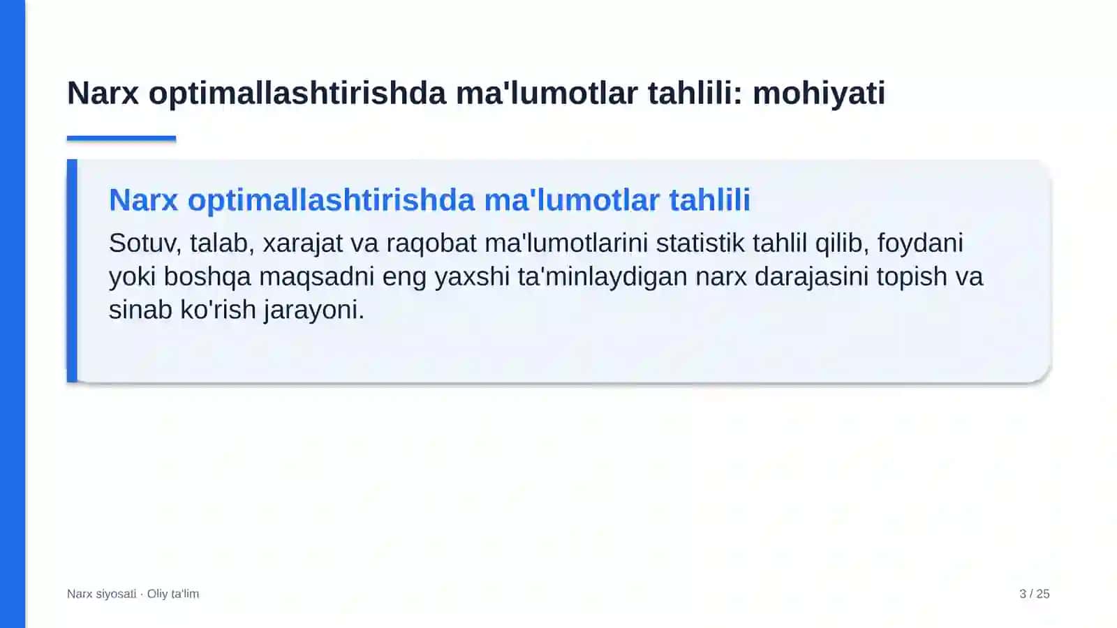 Aeroportlarda narxlarni optimallashtirishda ma'lumotlar tahlilidan foydalanish 3