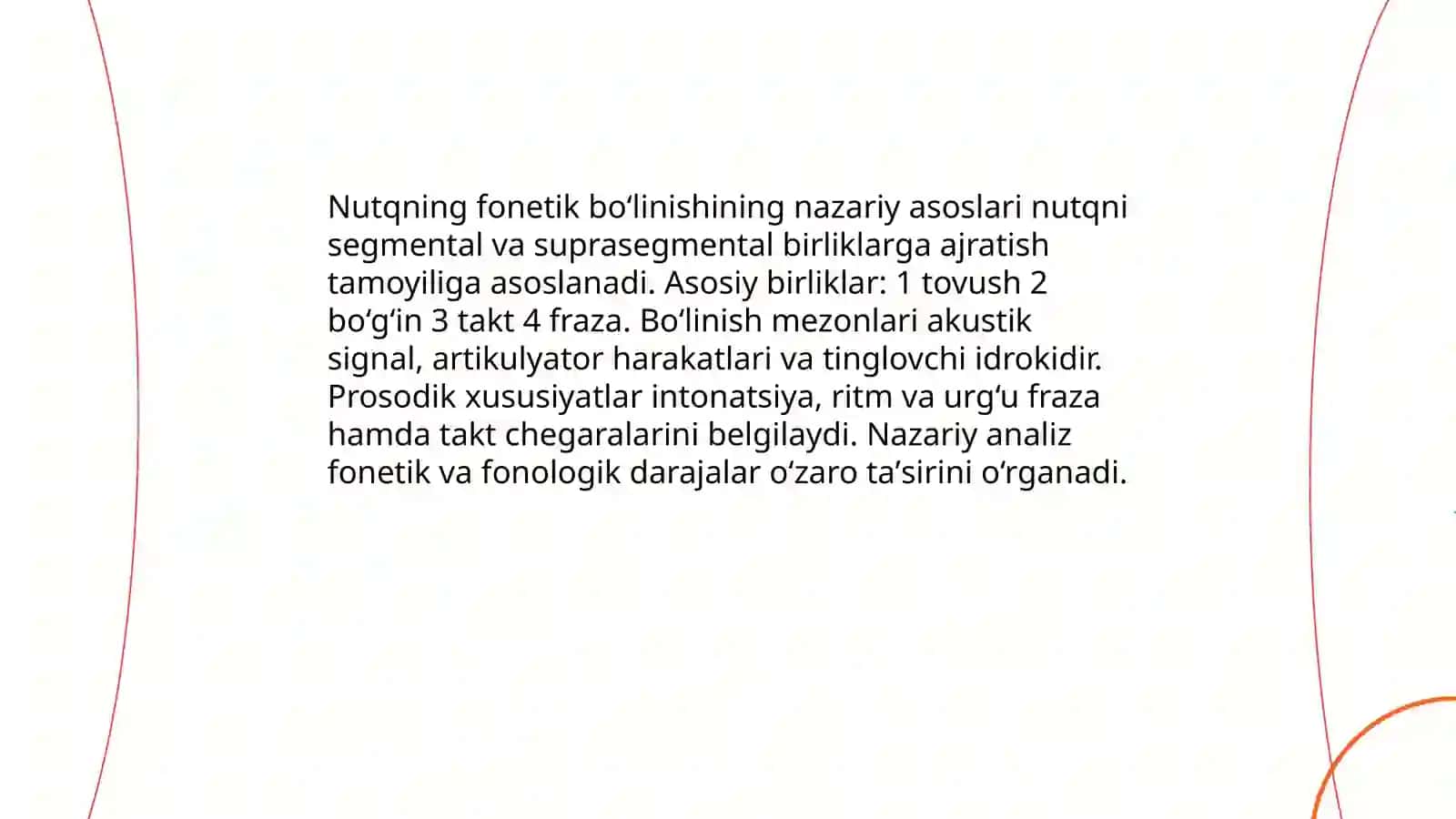 Nutqning fonetik bo‘linishi 3
