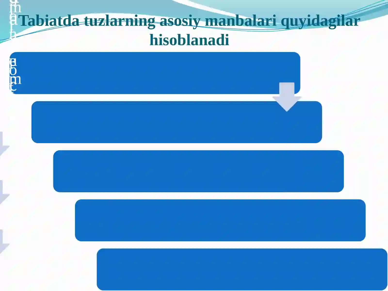 Tuzlarning tuplanishi va almashishi 3