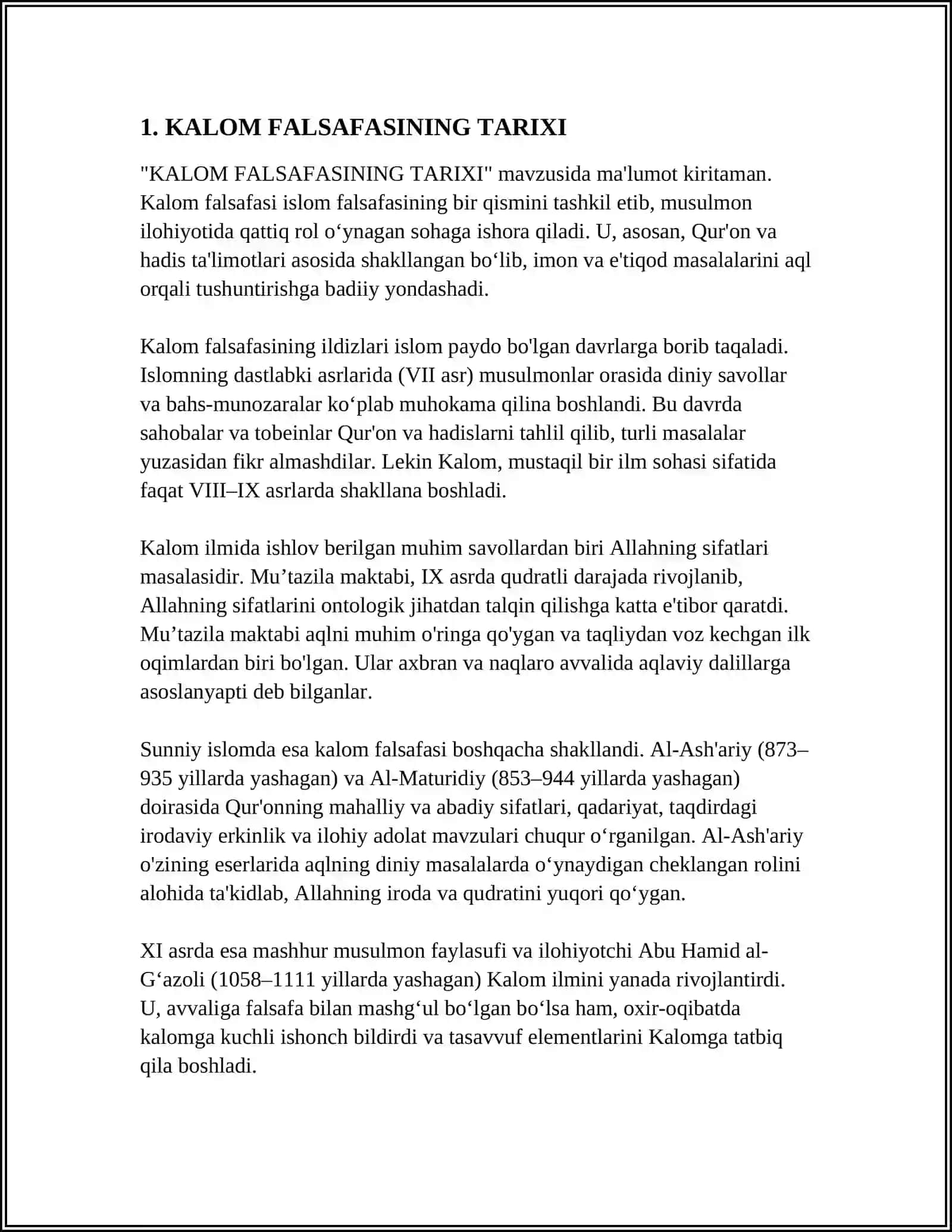 KALOM FALSAFASI 3