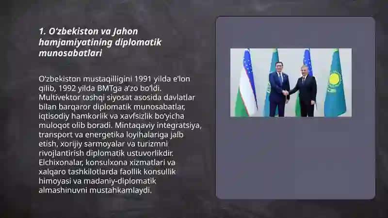 Oʻzbekiston va Jahon hamjamiyati 3