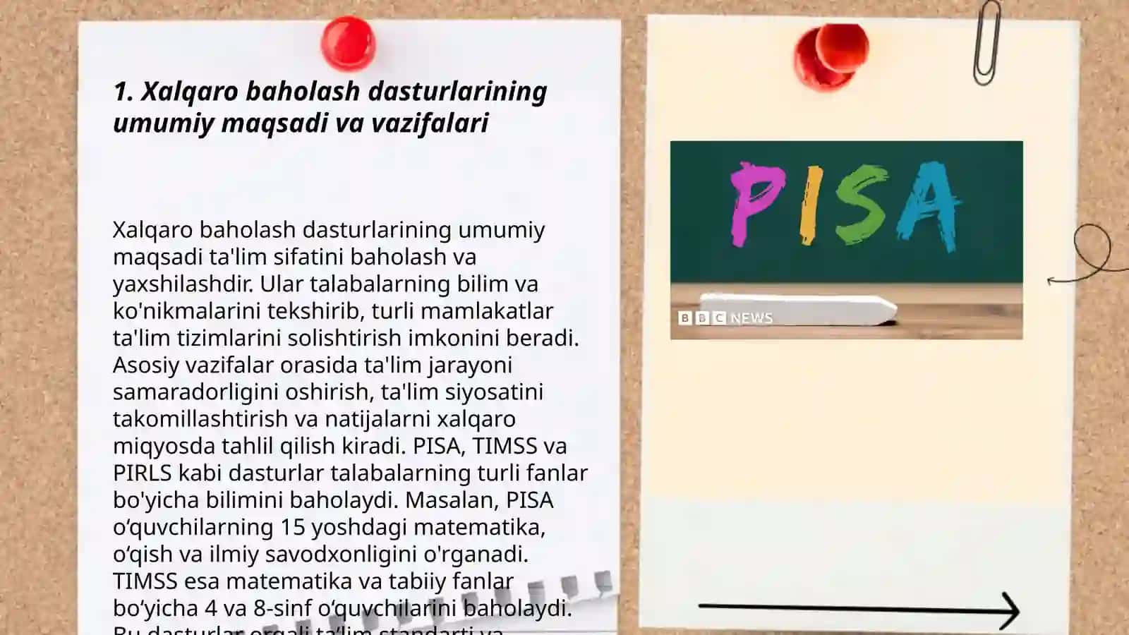 Xalqaro baholash dasturlari (PISA, PIRLS, TIMSS, EGRA, EGMA )fanining maqsad vazifalari 3