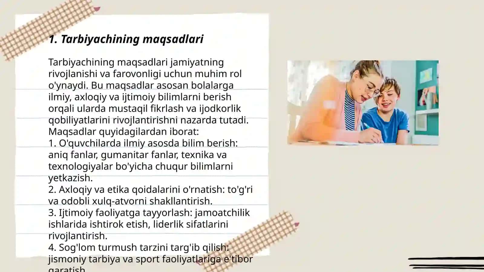 Tarbiyachining faoliyati 3