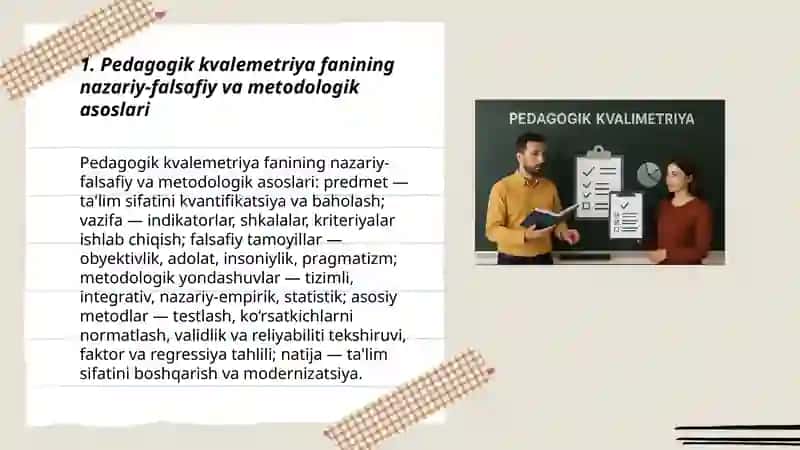 Pedagogik kvalemetriya fanining nazariy-metodologik asoslari 3