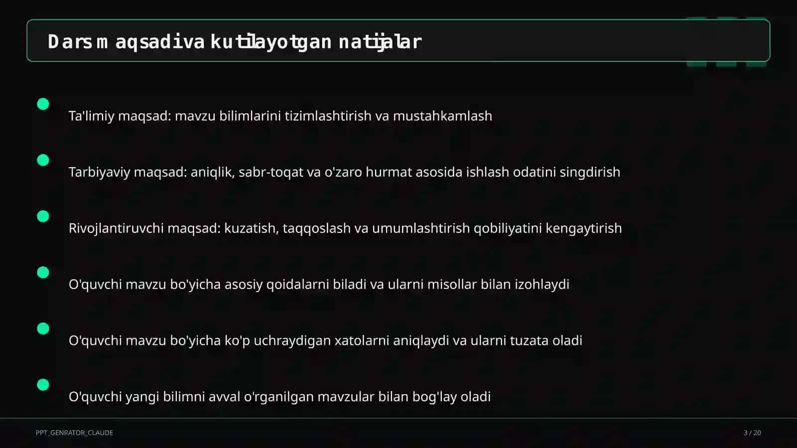 Jadvaldan tashqari ko'paytirish va bo'lish (3-sinf) 3