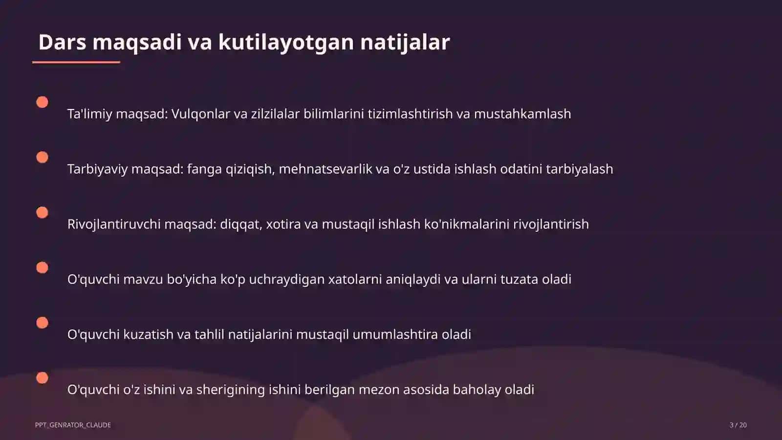 Vulqonlar va zilzilalar (5-sinf) 3