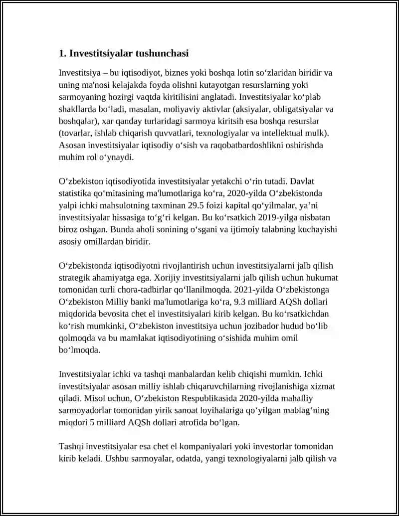INVESTITSIYAIAR VA ULARNING TURLARI 3