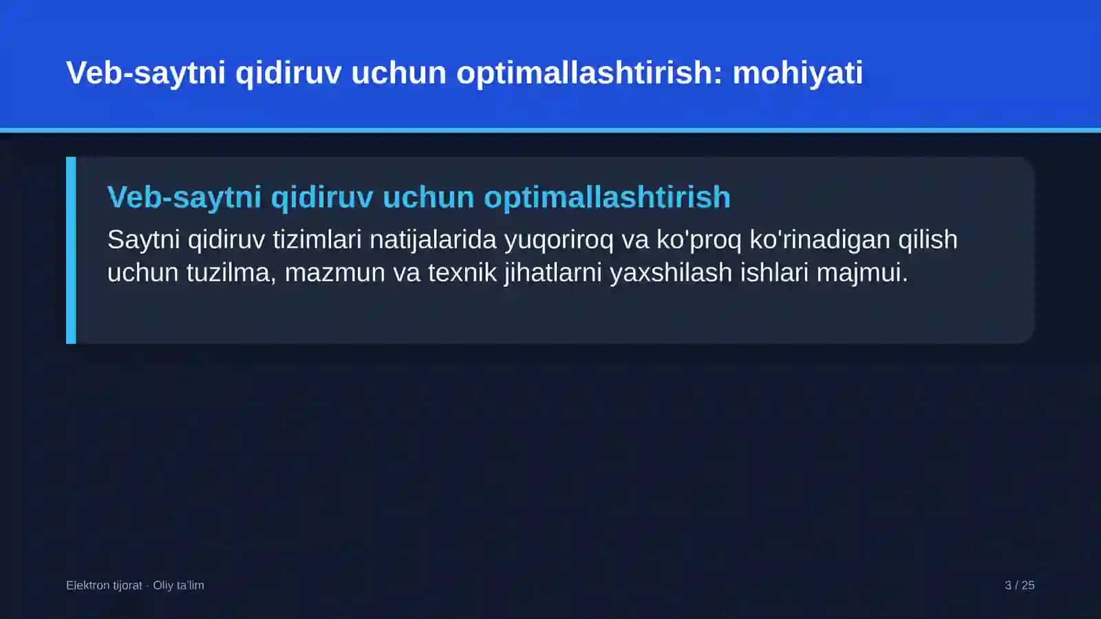 Dam olish maskanlarida veb-saytni qidiruv tizimlari uchun optimallashtirish 3