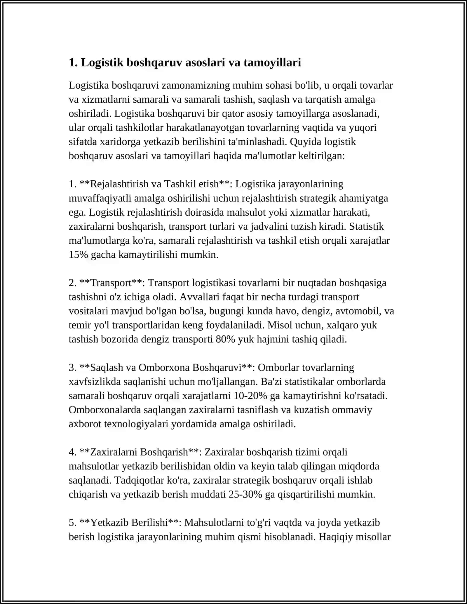 LOGISTIK BOSHQARUVNI TASHKIL QILISH 3
