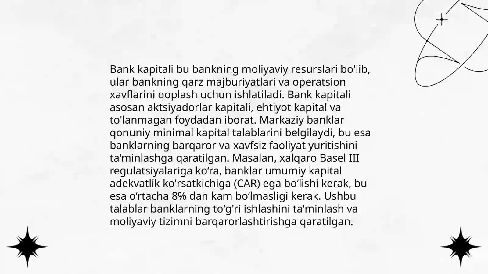 Bank kapitalining yetarliligi va dinamikasi tahlili 3