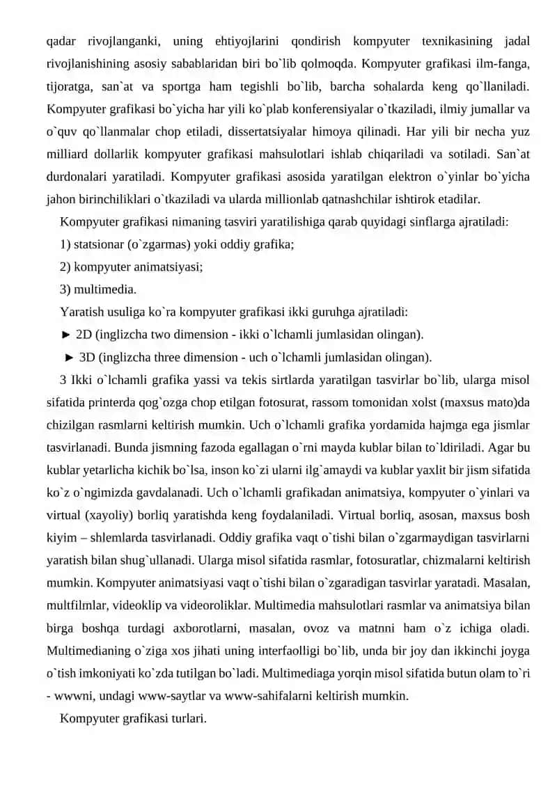 Informatika va axborot texnologiyalari fanidan Konsultatsiya 3