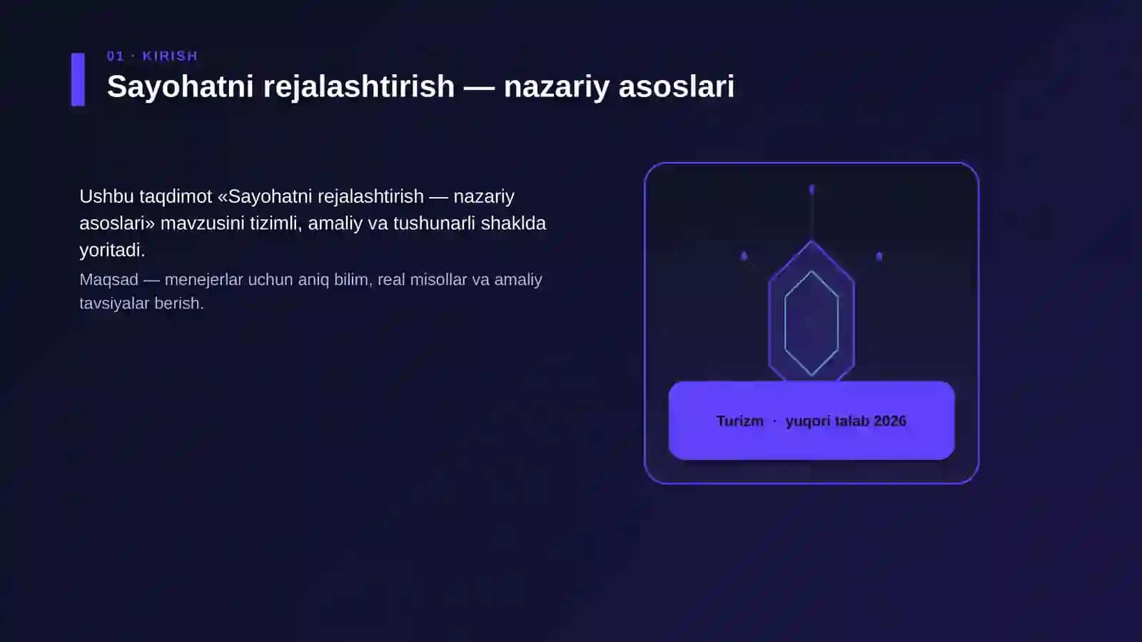 Sayohatni rejalashtirish — nazariy asoslari 3