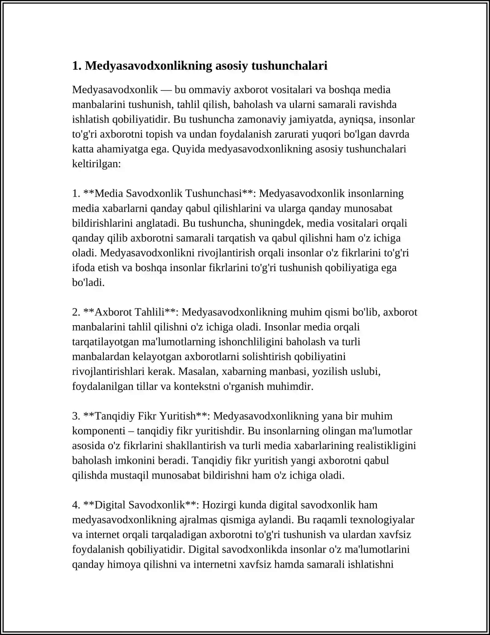 MEDYASAVODXONLIK 3