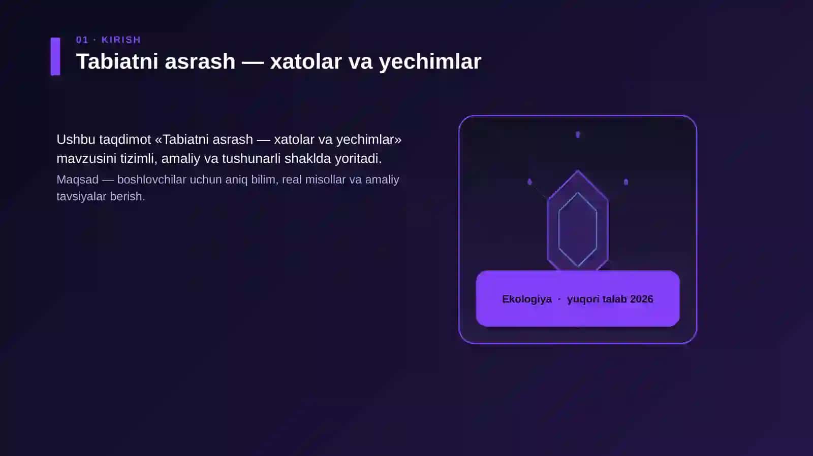 Tabiatni asrash — xatolar va yechimlar 3