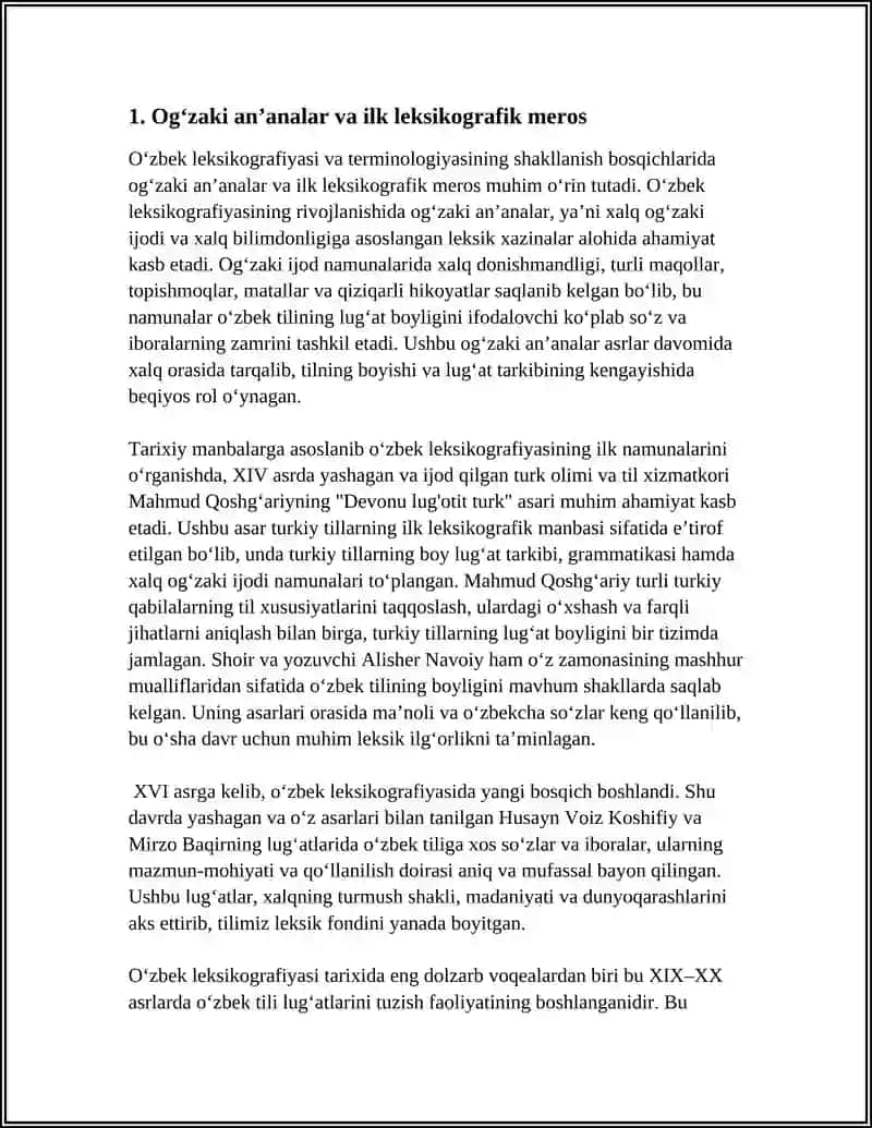 O‘ZBEK LEKSIKOGRAFIYASI VA TERMINOLOGIYASINING SHAKLLANISH BOSQICHLARI 3