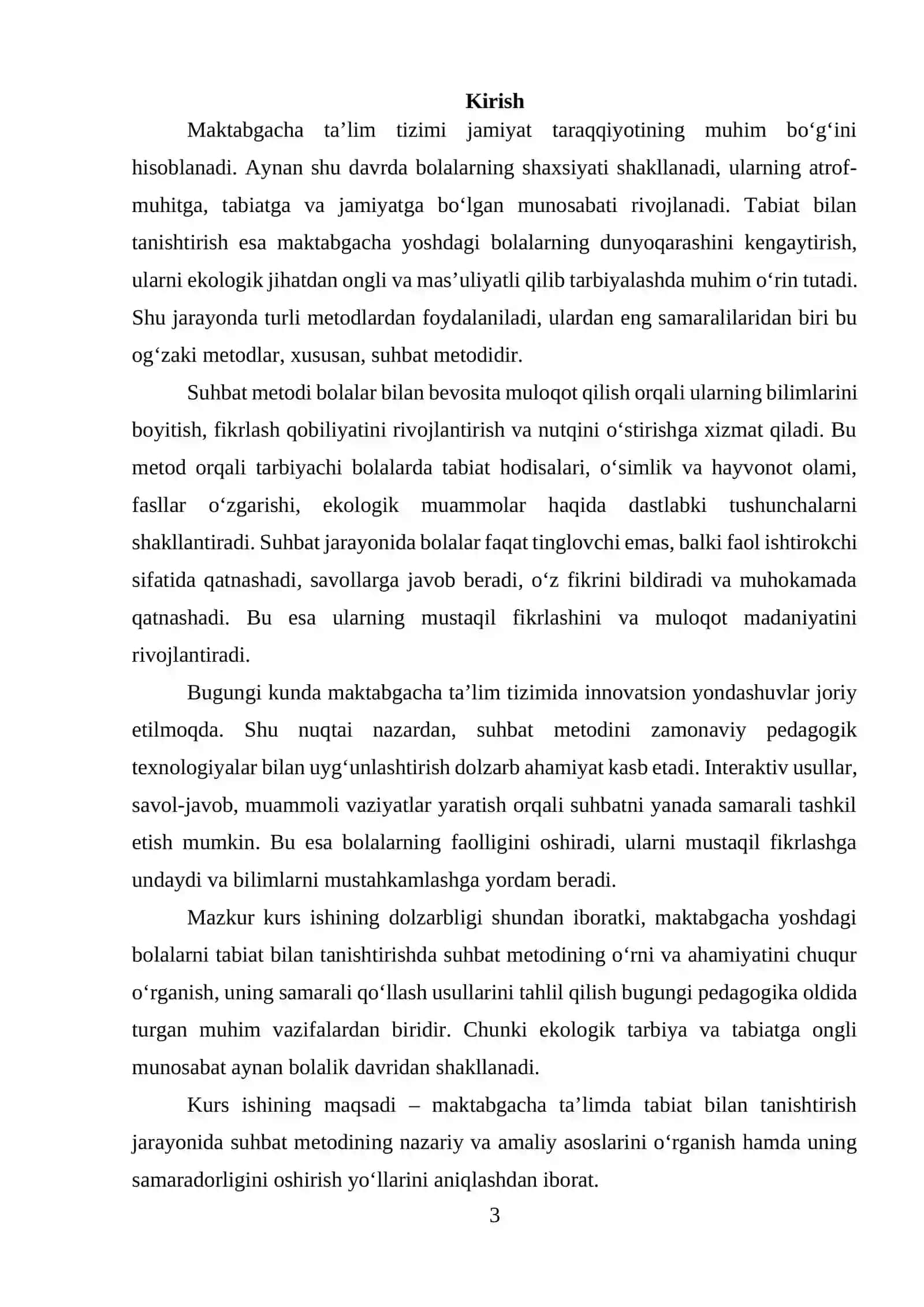 Tabiat bilan tanishtirishning og‘zaki metodlarining nazariy asoslari 3