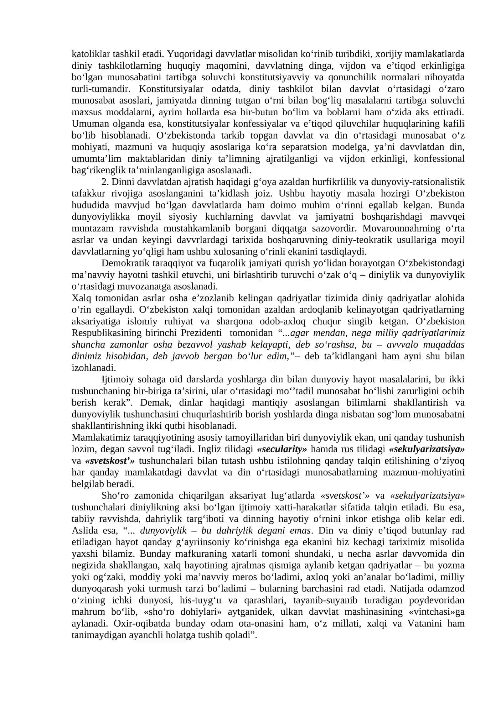O‘zbekistonda faoliyat yurituvchi diniy tashkilotlar 3