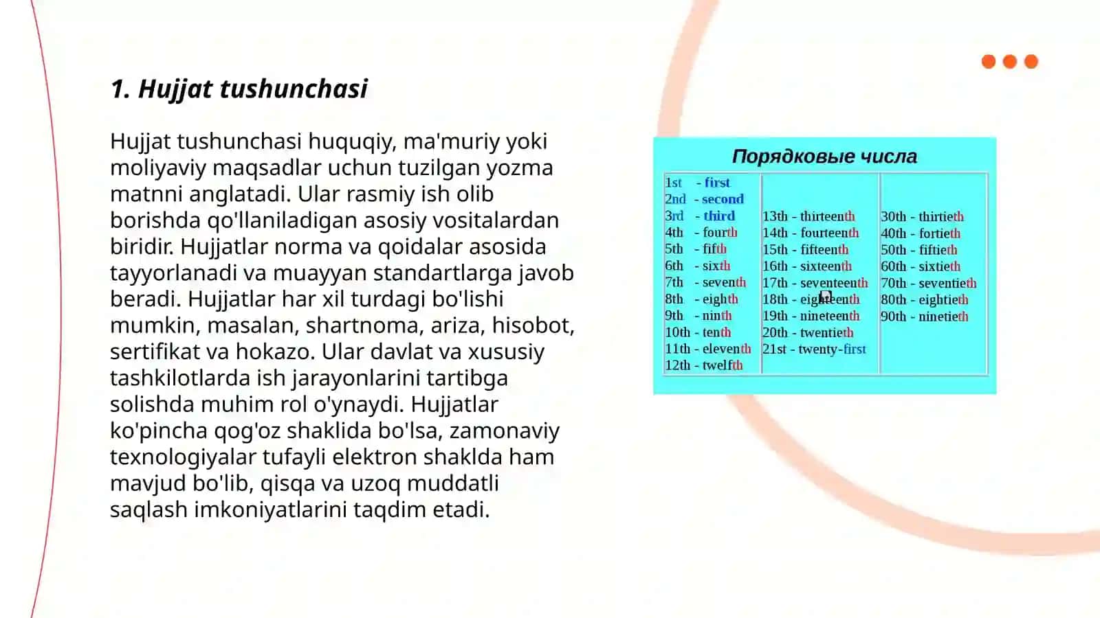 Hujjat turlari va uning xususiyatlari 3