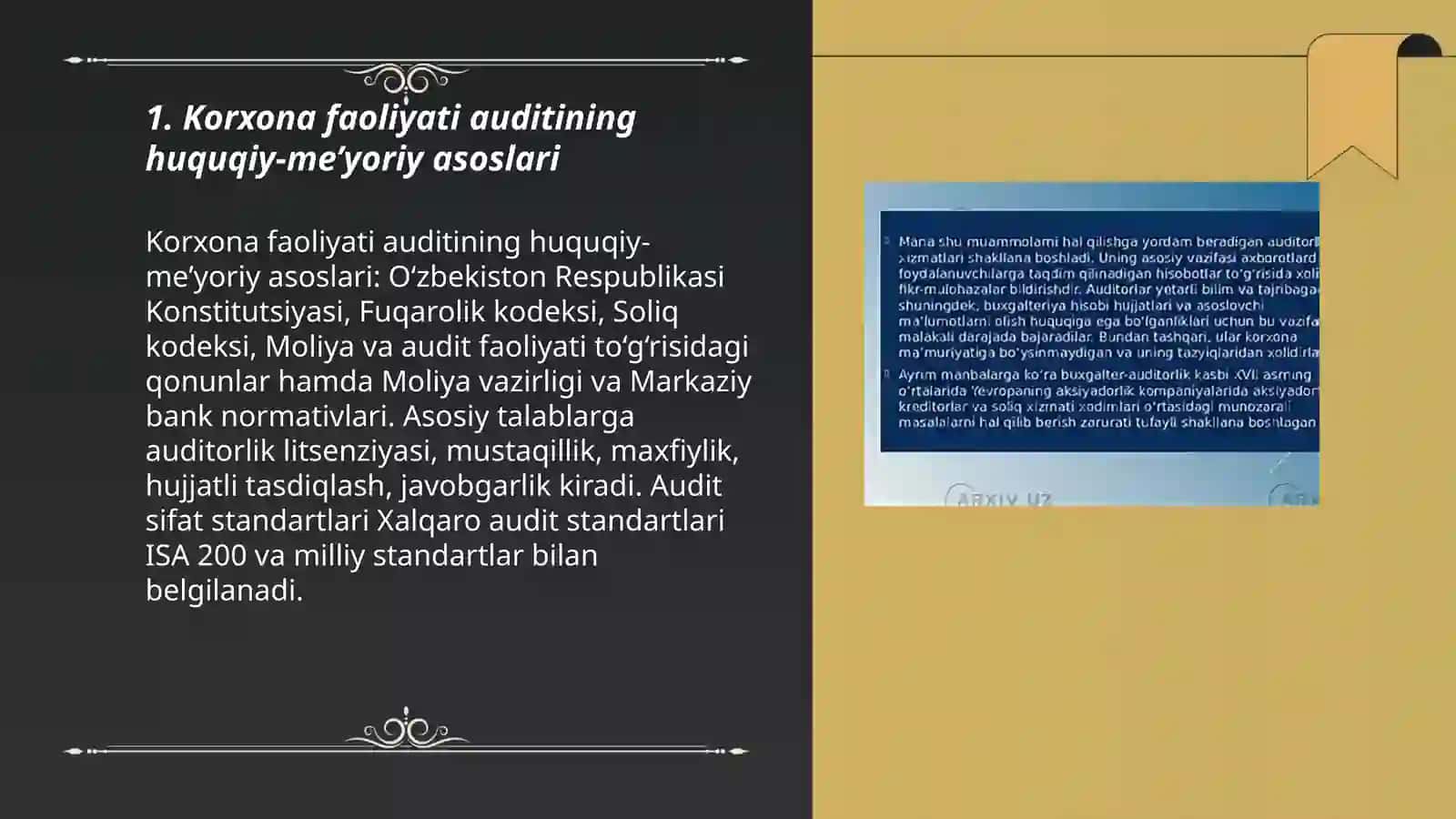 Korxona faoliyati auditining huquqiy-me’yoriy asoslari 3