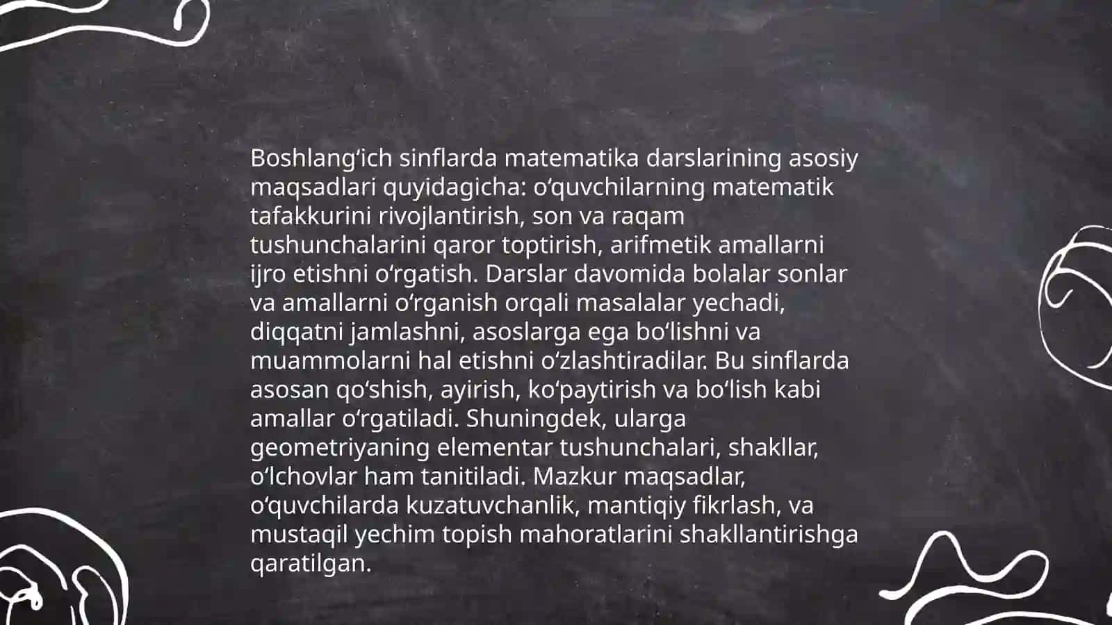 Matematika oʻqitishning maqsad va vazifalari 3