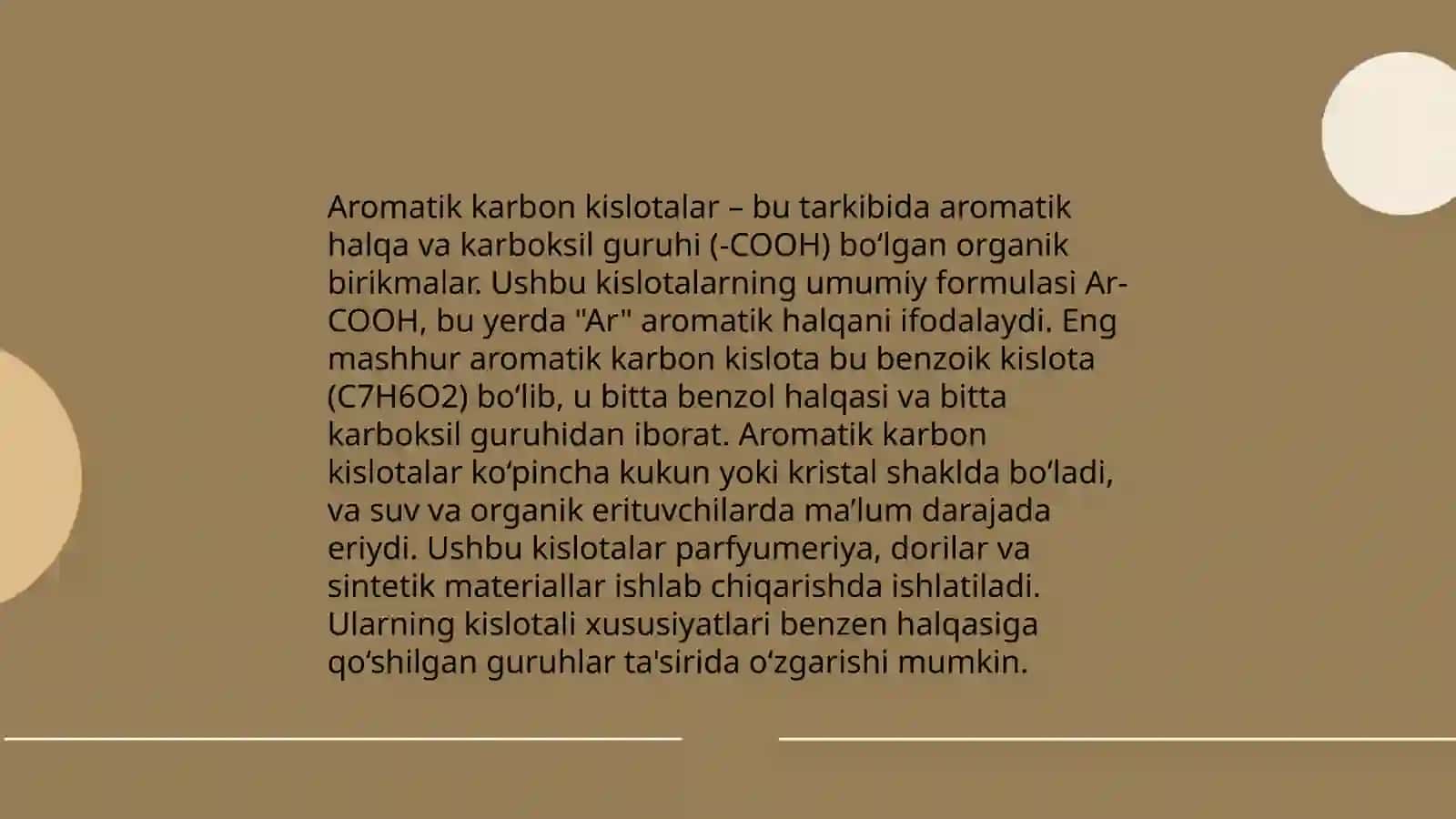 Aromatik karbon kislotalar 3