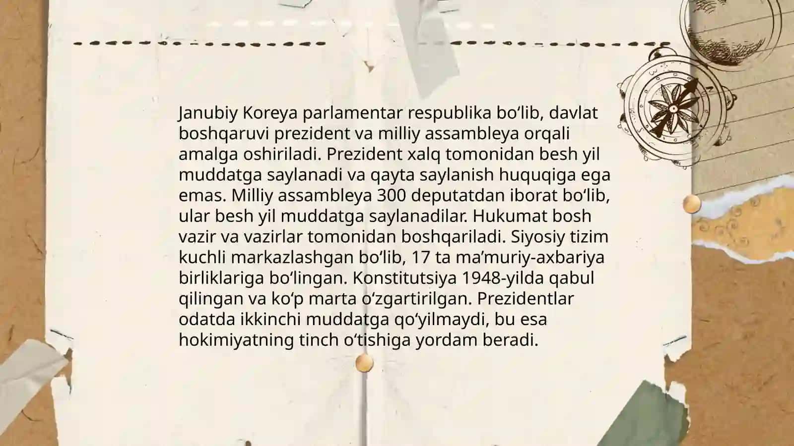 Janubiy Koreyaning siyosiy, saylov va partiyaviy tizimlari, madaniyati va mafkurasi bo'yicha 3