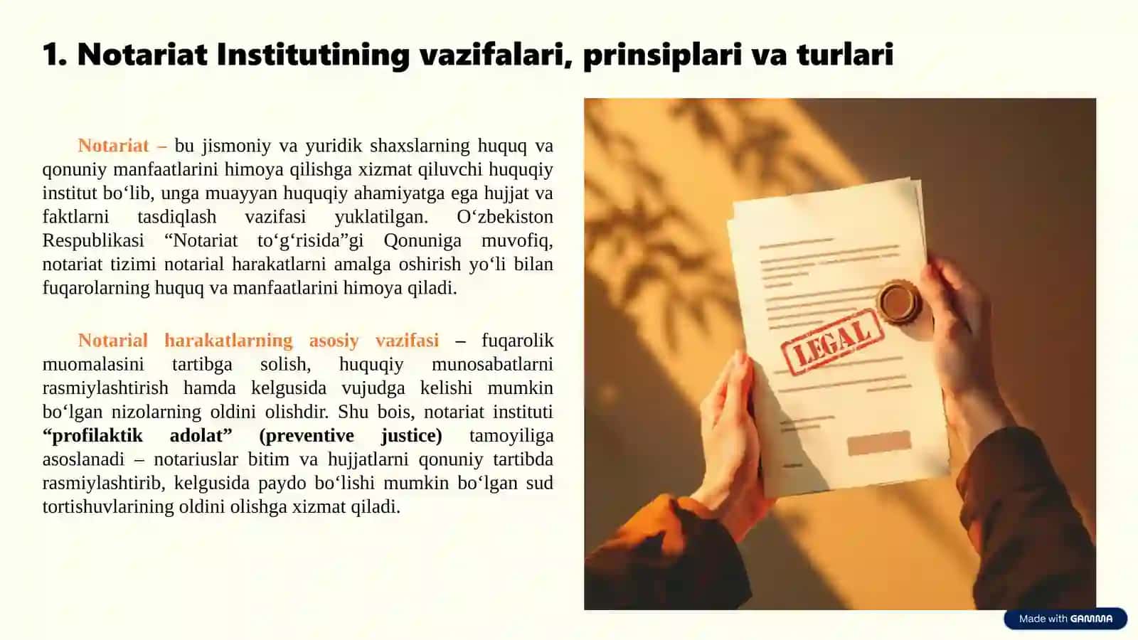 Notariat va fuqarolik holati dalolatnomalarini yozish organlarining huquqiy maqomi 3