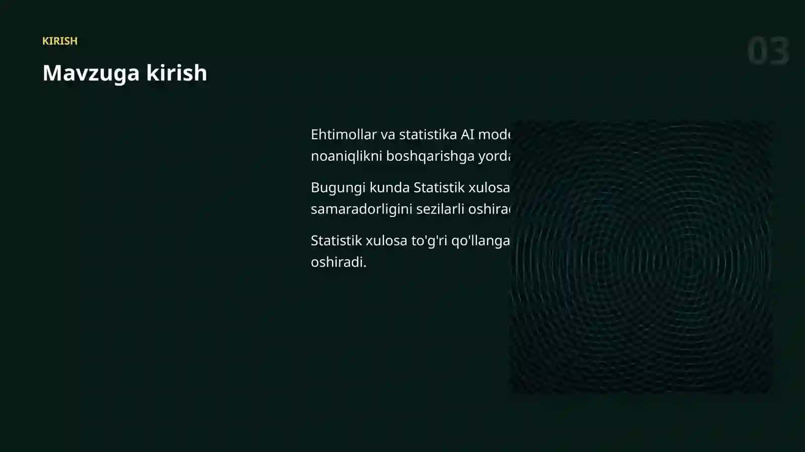 Ehtimollar va statistika 3