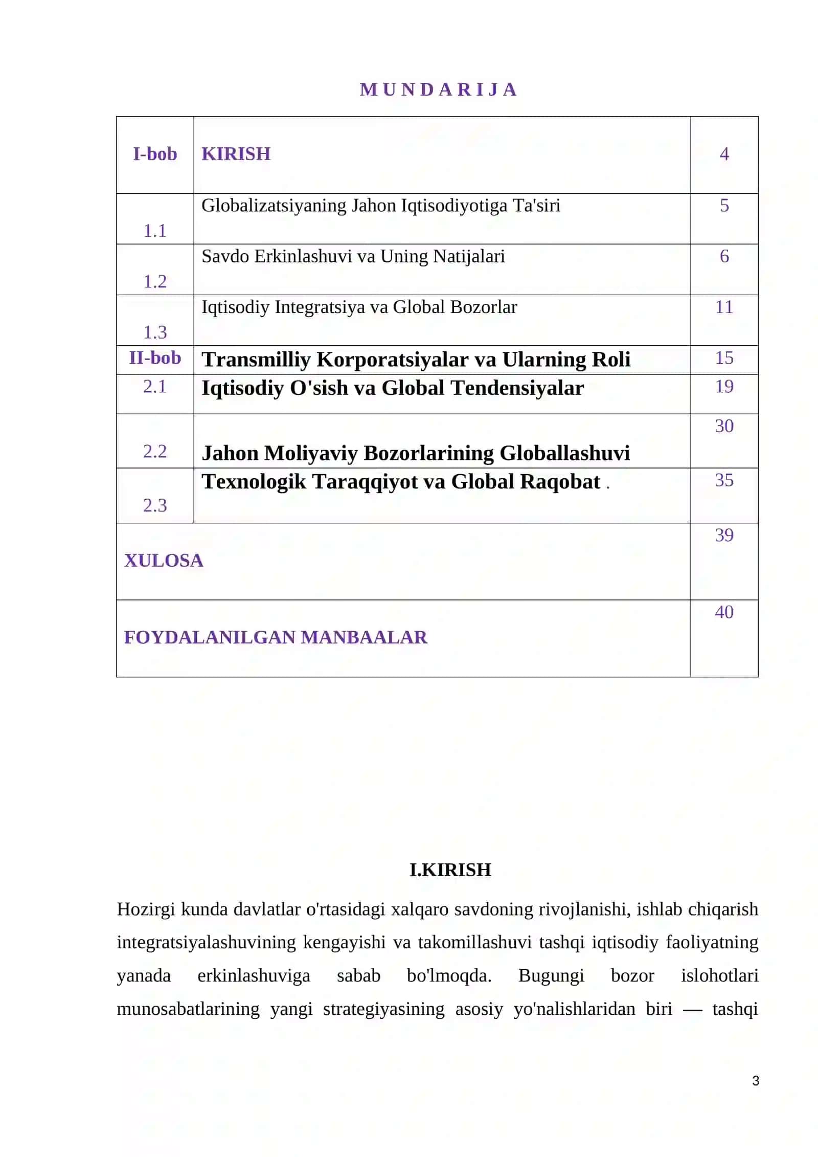 Jahon iqtisodiyoti globallashuvi jaraynlari natijalarining davrlar miqiyosida tahlili 3