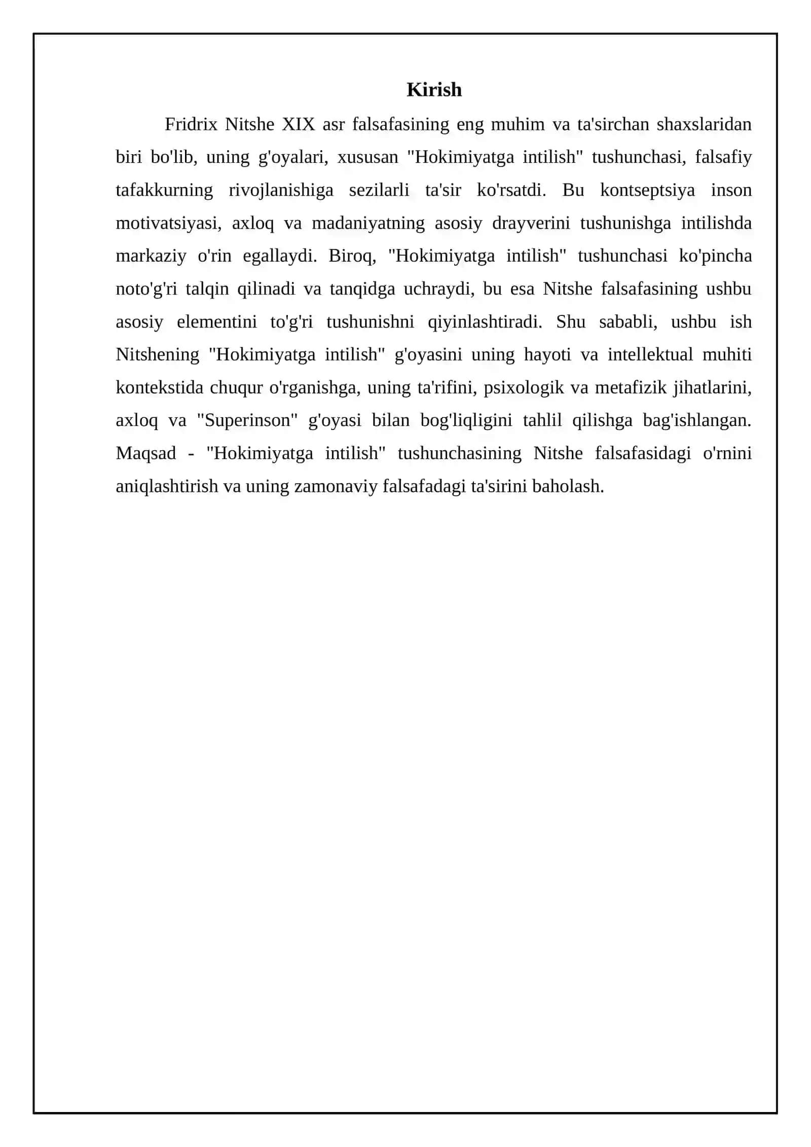 Fr.Nitsshening hokimiyatga intilish haqidagi g‘oyasi 3